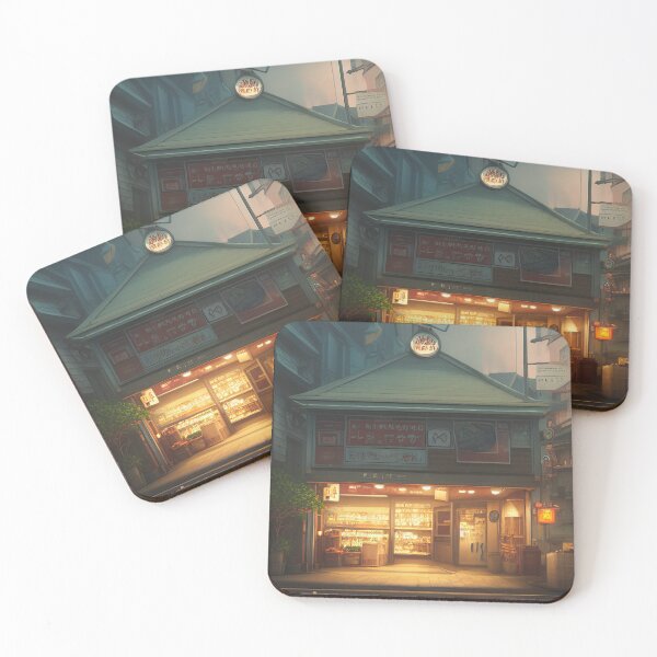 Item preview, Painting of a small shop seen from the outside designed and sold by Dicoart.