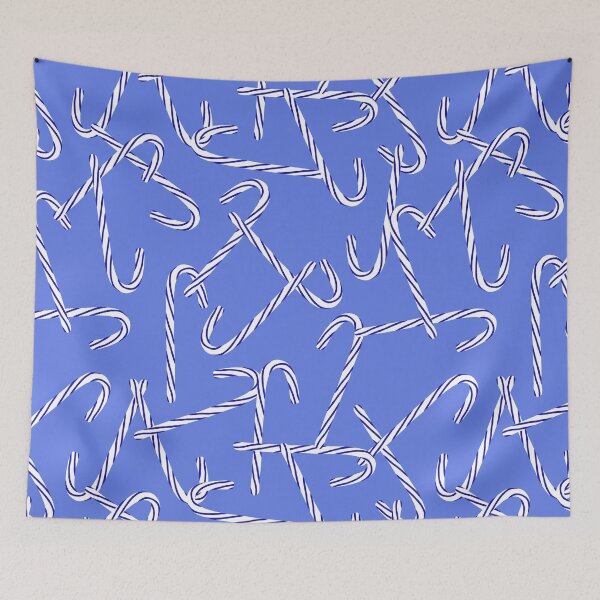 Item preview, Blue Candy Canes on Blue designed and sold by dKarthdesign.