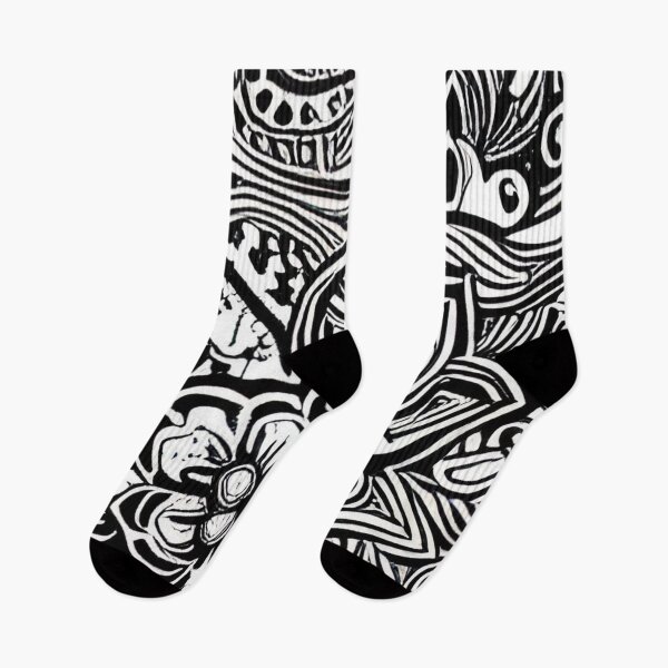 Item preview, Abstract Black and white Floral Design  designed and sold by NellVerde.