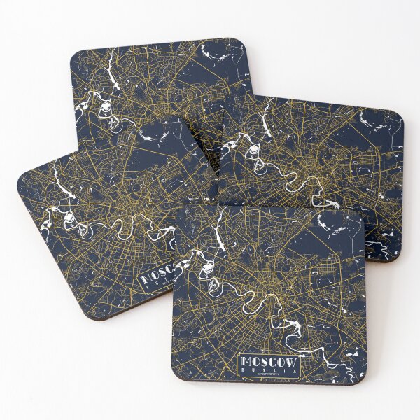 Item preview, Moscow City Map of Russia - Gold Art Deco designed and sold by deMAP.