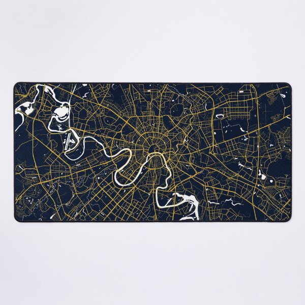 Item preview, Moscow City Map of Russia - Gold Art Deco designed and sold by deMAP.