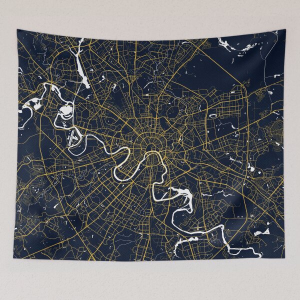 Item preview, Moscow City Map of Russia - Gold Art Deco designed and sold by deMAP.