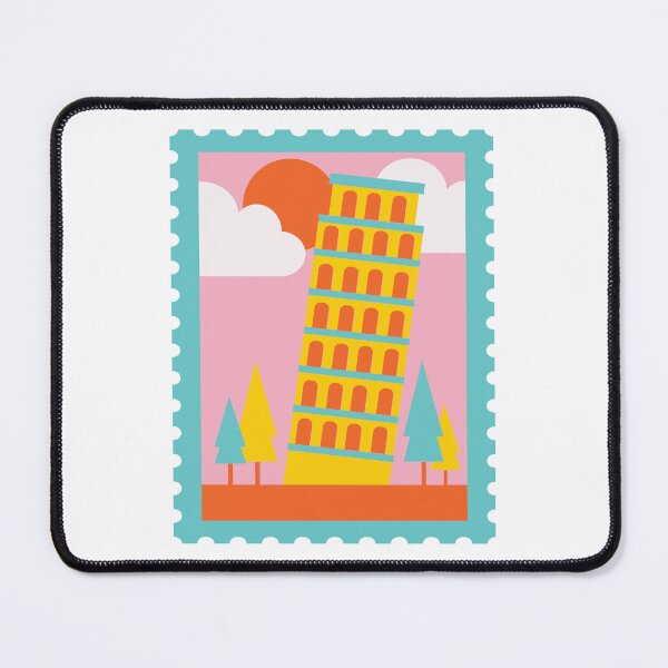 Item preview, Pisa Italy Travel Stamp designed and sold by greenoriginals.