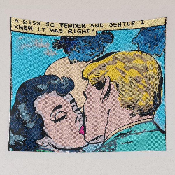 Item preview, Tender kiss | Vintage girl | Old comics| Pop-art aesthetics designed and sold by spinolator.