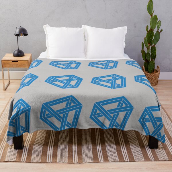 Item preview, Trickonometry Puzzle Me This Blue Polygon Optical Illusion designed and sold by FuddalanDesigns.