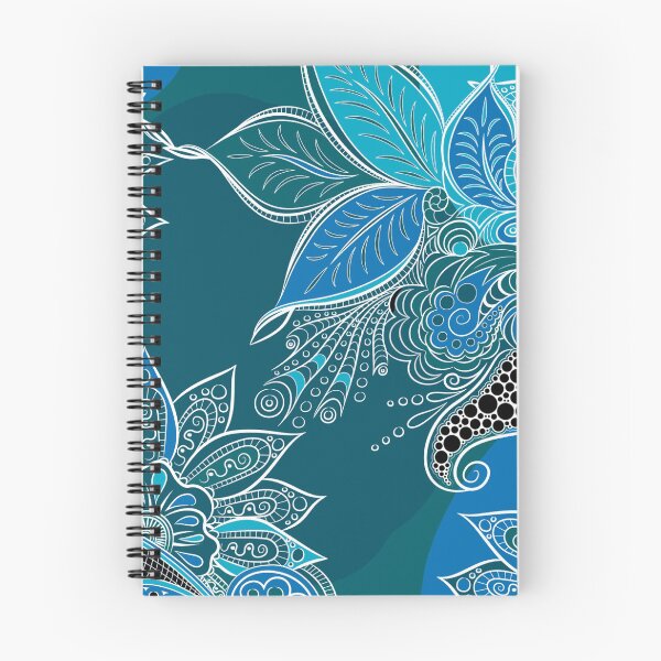 Item preview, Boho Mandala in Blue, Teal, White, and Black designed and sold by LDTreasures.