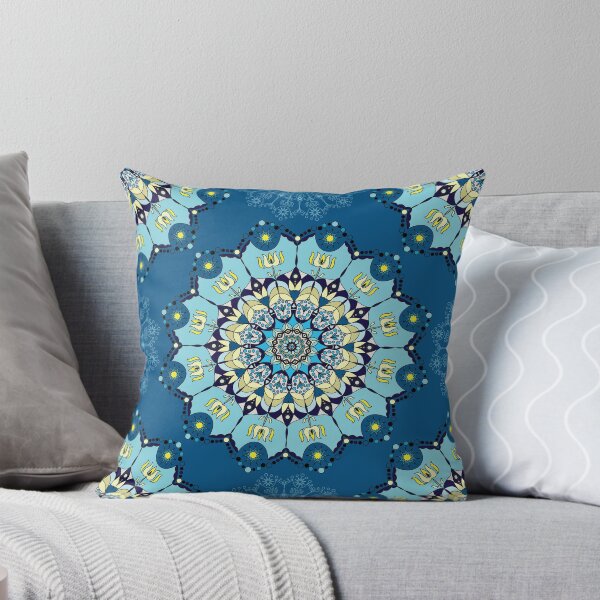 Item preview, Blue mandala pattern designed and sold by Dorvidesign Shop.