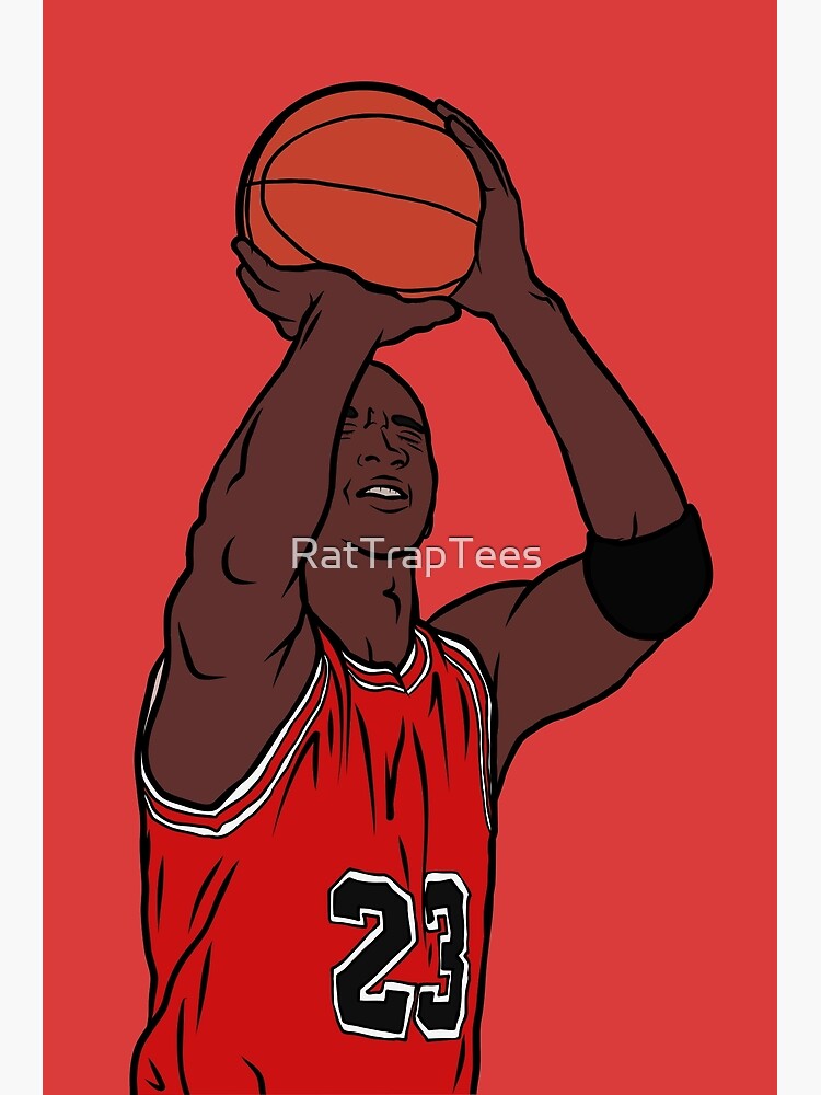 "Michael Jordan Eyes Closed Free Throw" Poster for Sale by RatTrapTees