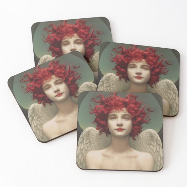 Item preview, Beautiful Angel With Red Hair Original Digital Art Design designed and sold by ChorkiePawPress.
