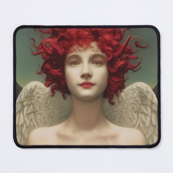 Item preview, Beautiful Angel With Red Hair Original Digital Art Design designed and sold by ChorkiePawPress.