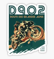 D902 Route des Grandes Alpes Motorcycle T-Shirt Design S01 Sticker