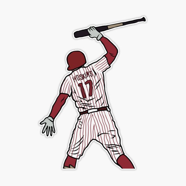 Rhys Hoskins Bat Slam Framed Art Print for Sale by RatTrapTees