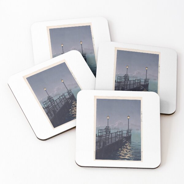 Item preview, Kawase Hasui Pier at Otaru  designed and sold by TeeARTHY.