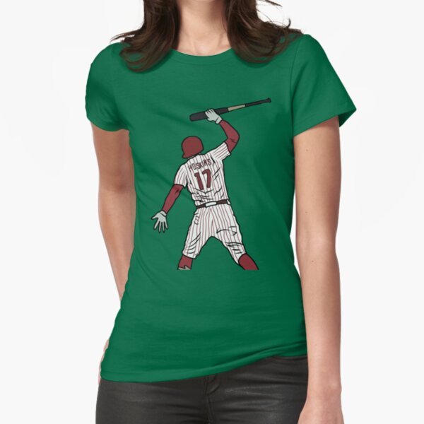 Rhys Hoskins: The Bat Spike, Women's V-Neck T-Shirt / Small - MLB - Sports Fan Gear | breakingt