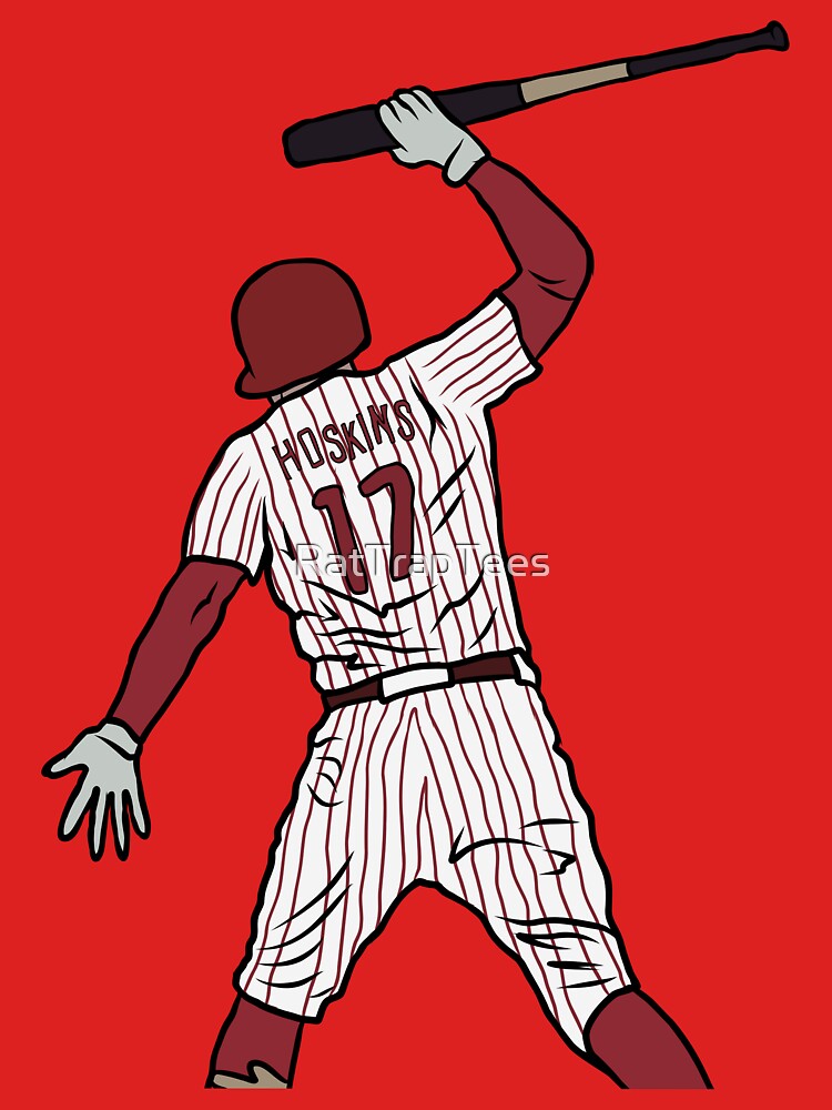 Rhys Hoskins Bat Slam Fitted T-Shirt for Sale by RatTrapTees