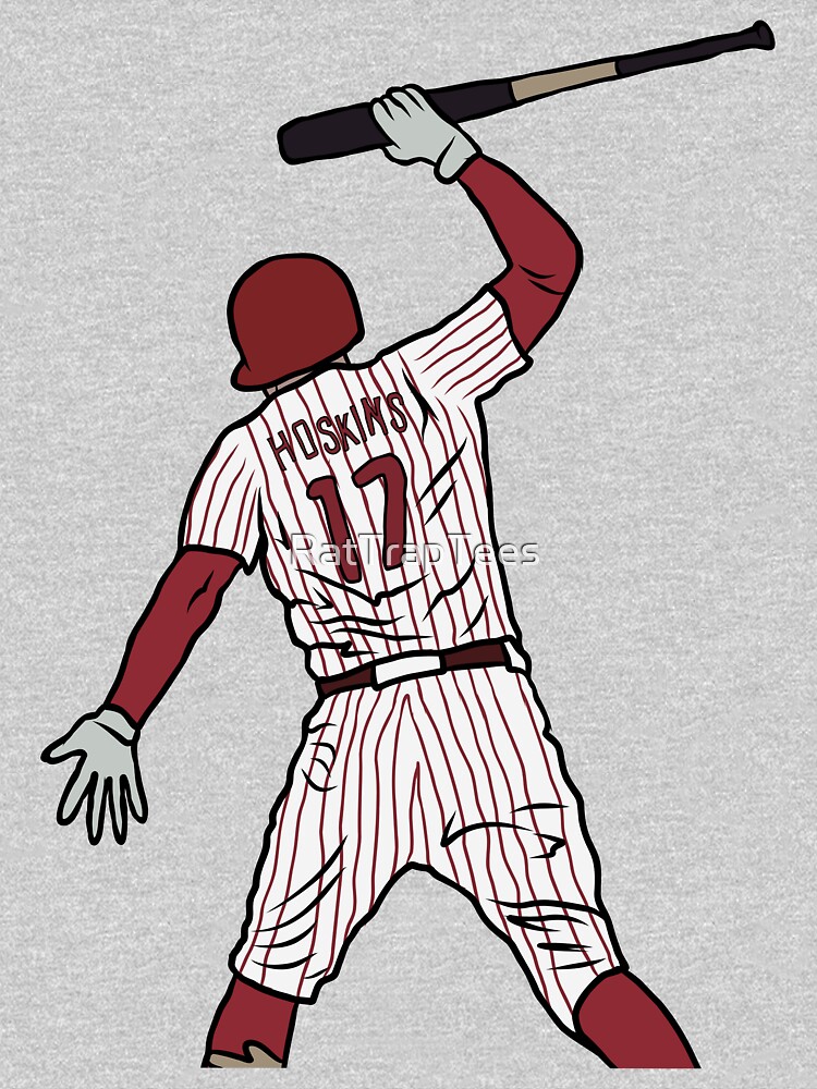 Rhys Hoskins Bat Slam Philadelphia T-Shirt (as1, Alpha, s, Regular,  Regular, Black)