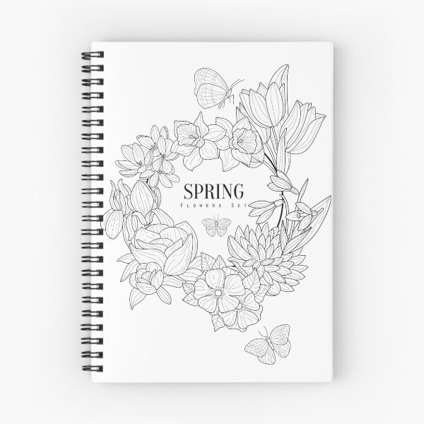 Item preview, Wrath Of Spring Flowers Hand Drawn Realistic Sketch designed and sold by topvectors.