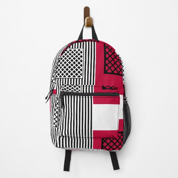 Item preview, Fashion trends red black white patchwork pattern designed and sold by fuzzyfox.