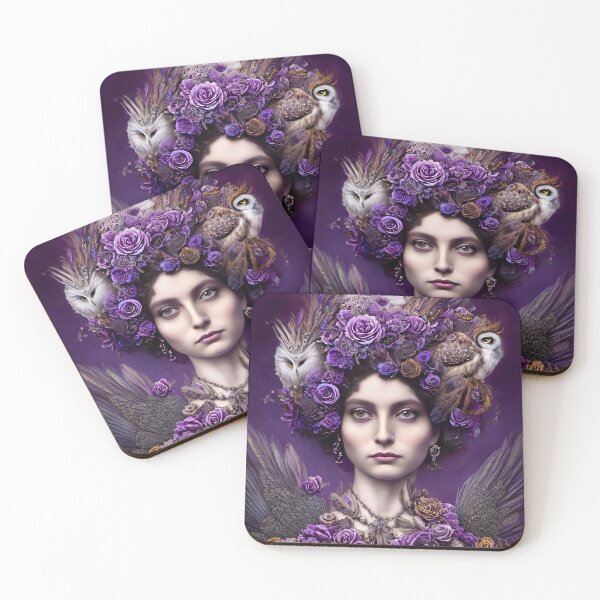 Item preview, Queen of Owls Fantasy Art and Décor  designed and sold by @adorcharm Modern & Classic AI Art.