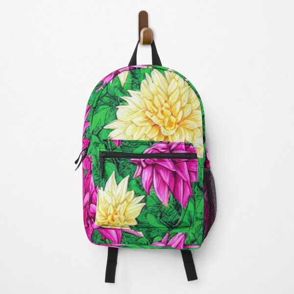 Item preview, Patterns of yellow, red flowers and green leaves designed and sold by ArteEterno.