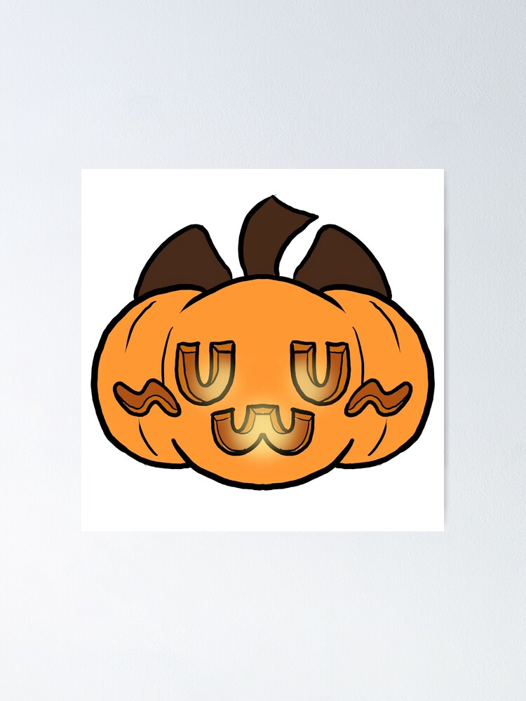 uwu-pumpkin-poster-for-sale-by-funfettisstuff-redbubble