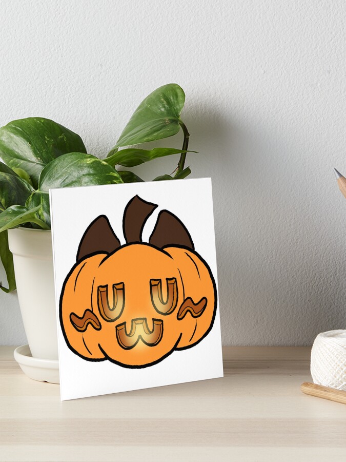 uwu-pumpkin-art-board-print-for-sale-by-funfettisstuff-redbubble