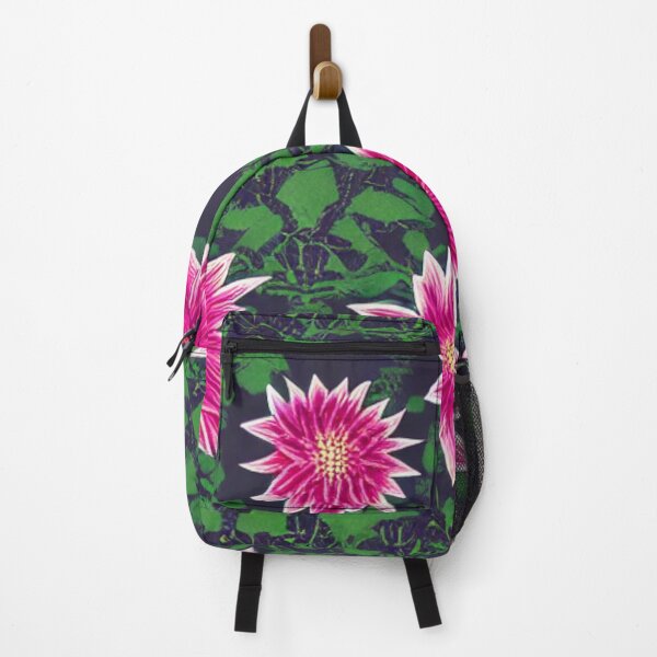 Item preview, Pink flower patterns with white border and green leaves designed and sold by ArteEterno.