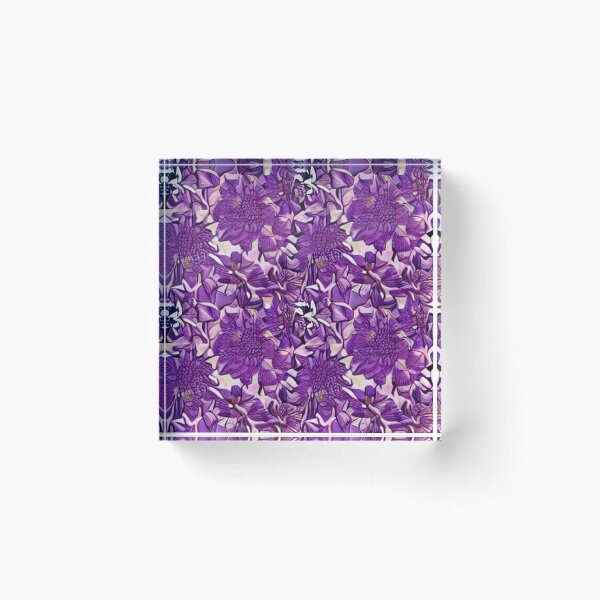Item preview, purple flower patterns designed and sold by ArteEterno.