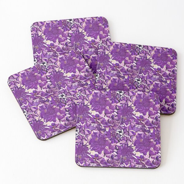Item preview, purple flower patterns designed and sold by ArteEterno.