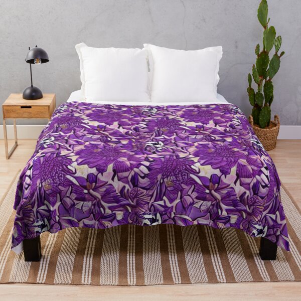 Item preview, purple flower patterns designed and sold by ArteEterno.