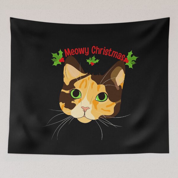 Item preview, Meowy Christmas Cute Kitty Cat  designed and sold by CraftyAnimal.
