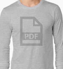 PDF, File Type, Self Identify, Postscript Document File Long Sleeve T-Shirt