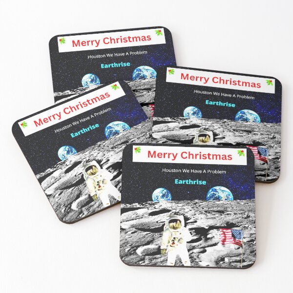 Item preview, Merry Christmas. Earthrise Houston We Have A Problem designed and sold by Bagsyrose.