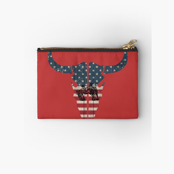 Item preview, Steer Wrestler On Steer Scull American Flag designed and sold by handsoftime2020.