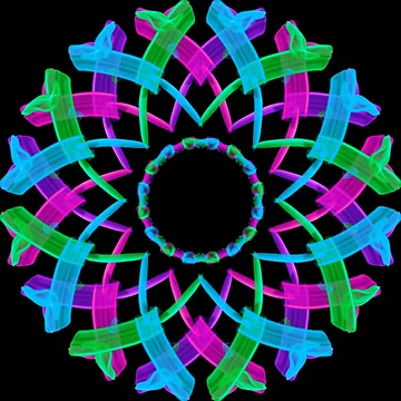 Artwork thumbnail, multicolored mandala by Meo Design