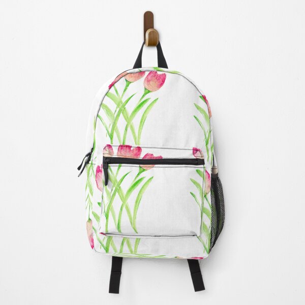 Item preview, watercolour tulip flowers floral spring blossom tulips leaf pink green designed and sold by handmadehipsters.