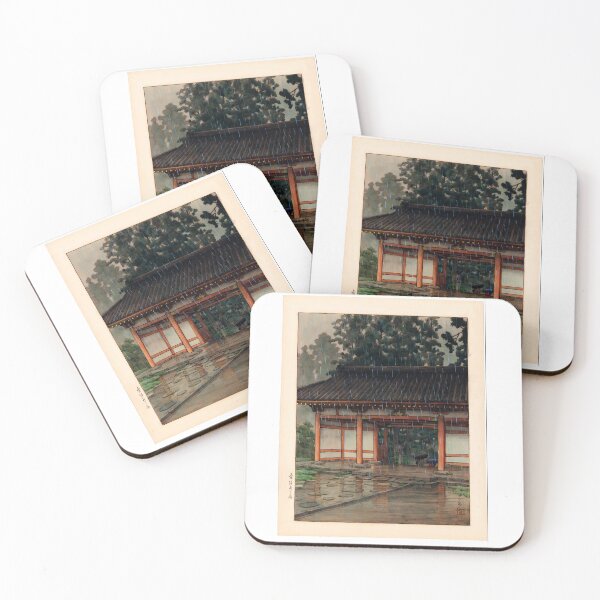Item preview,  Kawase Hasui Watercolor Painting of Tsubosaka Temple in Rain designed and sold by TeeARTHY.