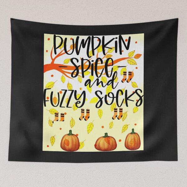 Item preview, Pumpkin spice and fuzzy socks designed and sold by mturns57.