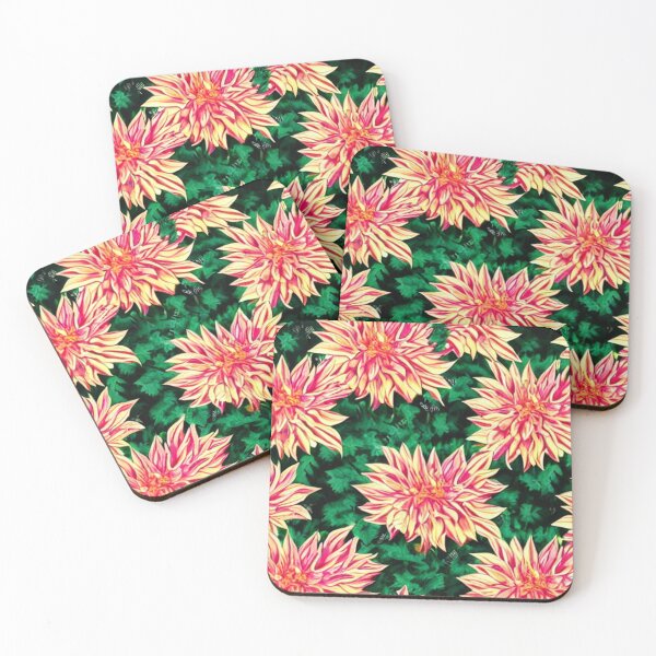 Item preview, Patterns of orange flowers and green leaves designed and sold by ArteEterno.