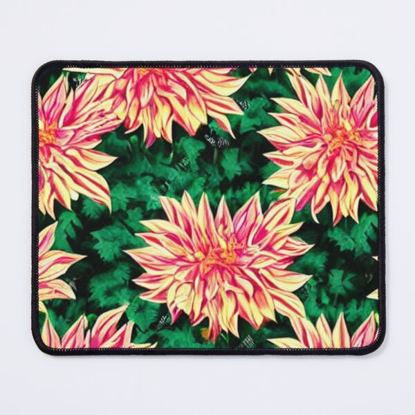 Item preview, Patterns of orange flowers and green leaves designed and sold by ArteEterno.