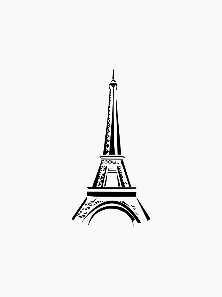 "Pink Eiffel tower " Sticker for Sale by BlackEye28 Redbubble