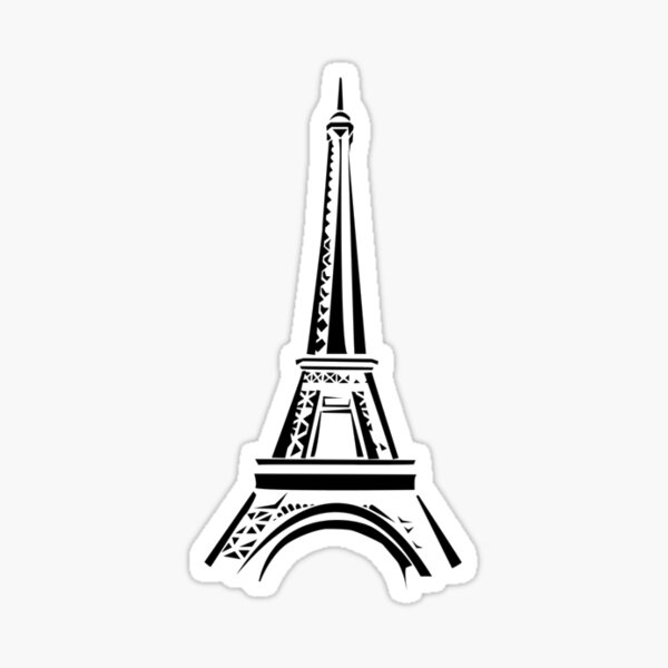 "Pink Eiffel tower " Sticker for Sale by BlackEye28 Redbubble