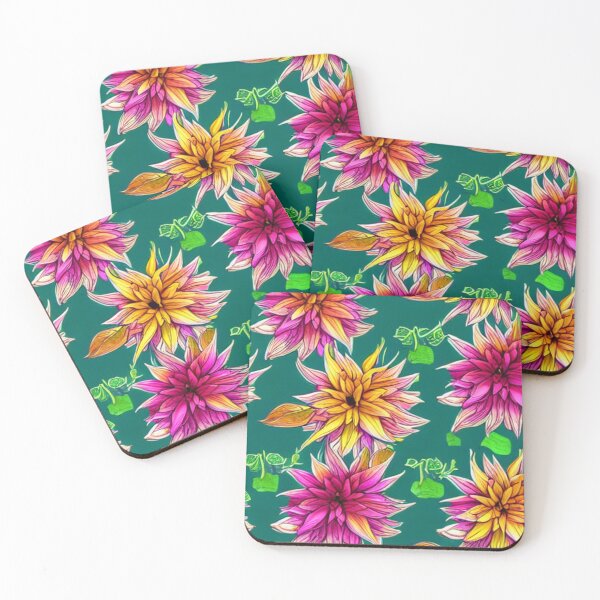 Item preview,  Orange and purple flower patterns designed and sold by ArteEterno.