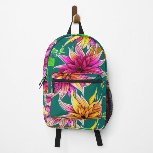 Item preview, Orange and purple flower patterns designed and sold by ArteEterno.
