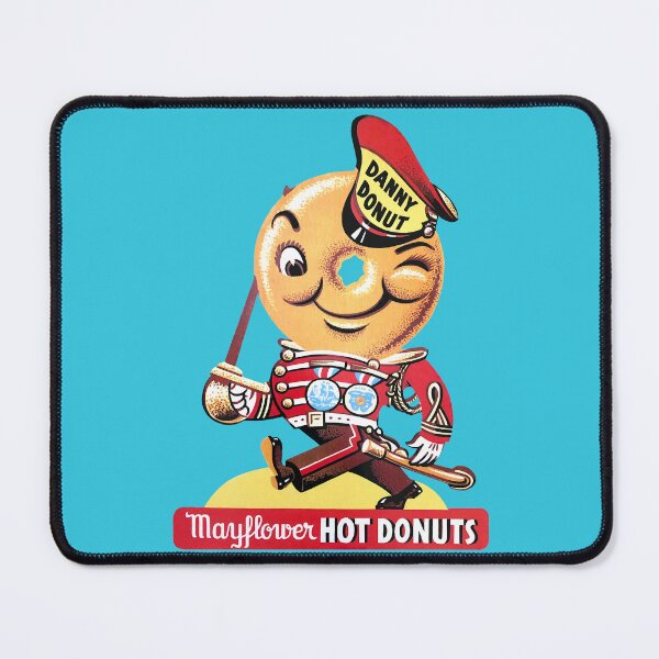 Item preview, 1937 Danny Donut Mayflower Hot Donuts Mascot with Logotype designed and sold by KaKreationsUS.