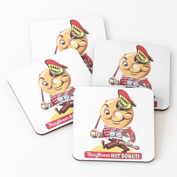 Item preview, 1937 Danny Donut Mayflower Hot Donuts Mascot with Logotype designed and sold by KaKreationsUS.