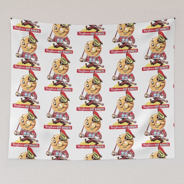 Item preview, 1937 Danny Donut Mayflower Hot Donuts Mascot with Logotype designed and sold by KaKreationsUS.