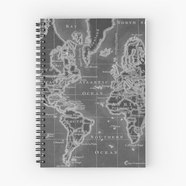 Item preview, Black and White World Map (1766) Inverse designed and sold by BravuraMedia.