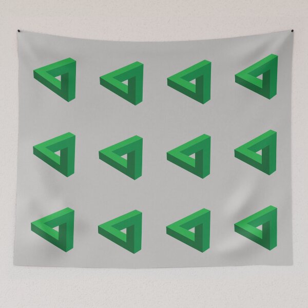 Item preview, Trickonometry Puzzle Me This Green Triangle Illusion designed and sold by FuddalanDesigns.