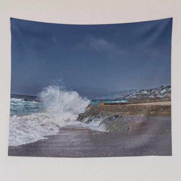 Item preview, Victoria Beach Digital Rendering - Ocean Photography designed and sold by MistyMorningsOR.